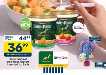 Pick n Pay Clover Fruits of the Forest Yoghurt Assorted offer