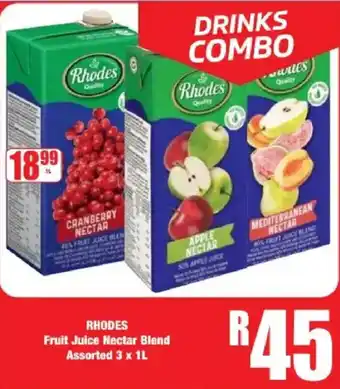 RHODES Fruit Juice Nectar Blend Assorted