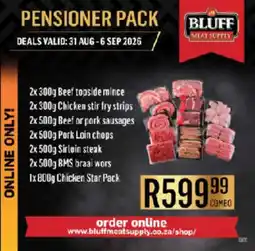 Bluff Meat Supply Pensioner pack offer