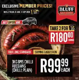 Bluff Meat Supply Bms chilli russians offer