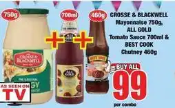 Boxer Crosse & blackwell - mayonnaise, tomato sauce & chutney offer