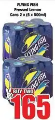 Boxer Flying fish - pressed lemon cans 2 x (6 x 500ml) offer