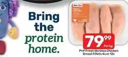 Pick n Pay Fresh skinless chicken breast fillets 4s or 12s offer