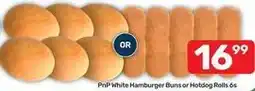 Pick n Pay White hamburger buns or hotdog rolls offer