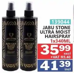 Arrow Cash And Carry JABU STONE ULTRA MOIST HAIRSPRAY offer