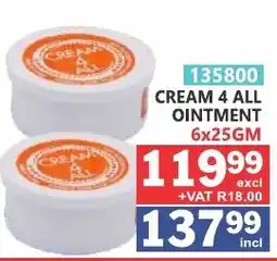 Arrow Cash And Carry Cream 4 all ointment offer
