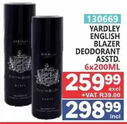 Arrow Cash And Carry Yardley English Blazer Deodorant offer