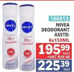 Arrow Cash And Carry NIVEA DEODORANT ASSTD. offer