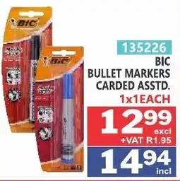 Arrow Cash And Carry BIC Bullet Markers Carded offer