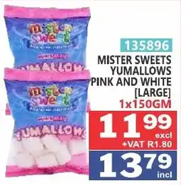 Arrow Cash And Carry MISTER SWEETS YUMALLOWS PINK AND WHITE offer