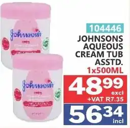 Arrow Cash And Carry JOHNSONS AQUEOUS CREAM TUB offer