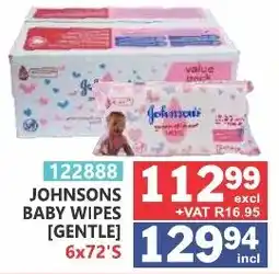 Arrow Cash And Carry JOHNSONS BABY WIPES [GENTLE] offer
