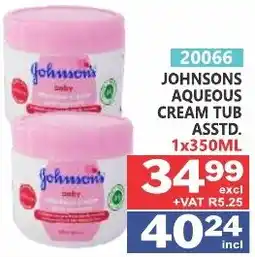 Arrow Cash And Carry JOHNSONS AQUEOUS CREAM TUB offer