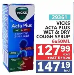 Arrow Cash And Carry VICKS Acta Plus Wet & Dry Cough Syrup offer