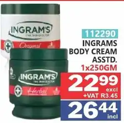 Arrow Cash And Carry INGRAMS BODY CREAM offer