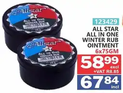 Arrow Cash And Carry All Star All In One Winter Rub Ointment offer