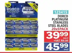 Arrow Cash And Carry Dorco platinum stainless steel blades offer