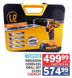 Arrow Cash And Carry REDISSON CORDLESS DRILL SET C2393 offer