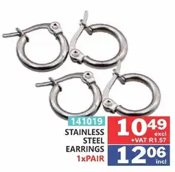 Arrow Cash And Carry Stainless Steel Earrings offer