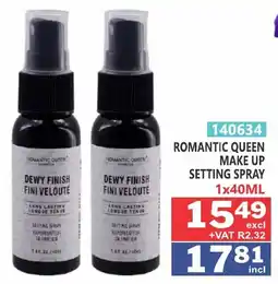 Arrow Cash And Carry Romantic queen dewy finish setting spray offer