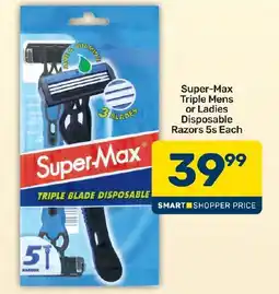 Pick n Pay Hypermarket Super-Max Triple Blade Disposable Razors offer