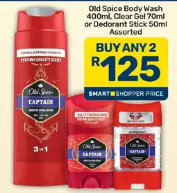 Pick n Pay Hypermarket Old Spice Body Wash and Deodorant Stick Assorted offer