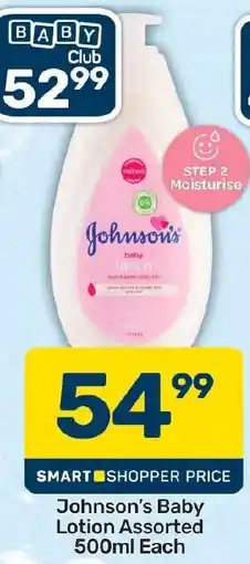 Pick n Pay Hypermarket Johnson's Baby Lotion Assorted offer