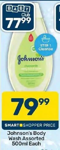 Pick n Pay Hypermarket Johnson's Body Wash Assorted offer