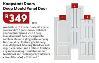 Kapstadt Doors Deep Mould Panel Door