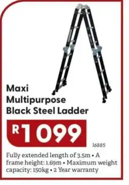 Brights Hardware Maxi Multipurpose Black Steel Ladder offer