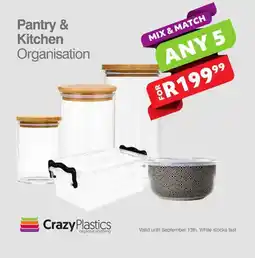 Crazy Plastics Pantry & Kitchen Organisation offer