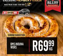Bluff Meat Supply BMS INDUNA WORS offer