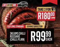 Bluff Meat Supply BMS Chilli Russians offer