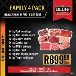 Bluff Meat Supply Family 4 pack offer
