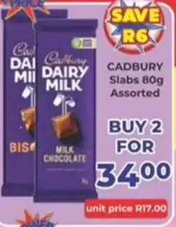 M.A Powertrade Cadbury Dairy Milk Slabs 80g Assorted offer