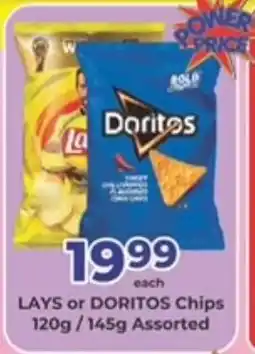 M.A Powertrade LAYS or DORITOS Chips Assorted offer