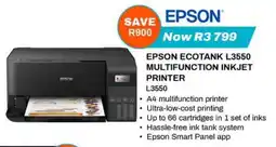 Expert EPSON ECOTANK L3550 MULTIFUNCTION INKJET PRINTER offer
