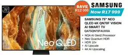 Expert SAMSUNG 75" NEO QLED 4K QN70F VISION AI SMART TV offer