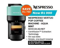 Expert Nespresso Vertuo Pop Coffee Machine - Aqua Mint offer