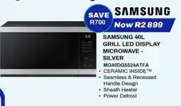 Expert SAMSUNG 40L GRILL LED DISPLAY MICROWAVE - SILVER offer
