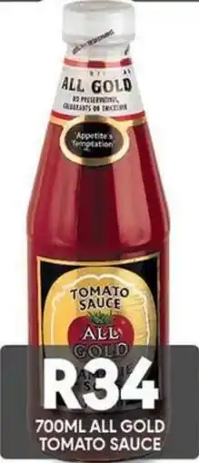 OBC Meat & Chicken ALL GOLD TOMATO SAUCE offer