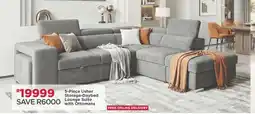 House & Home 5-Piece Usher Storage-Daybed Lounge Suite with Ottomans offer