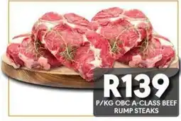 OBC Meat & Chicken OBC A-CLASS BEEF RUMP STEAKS offer