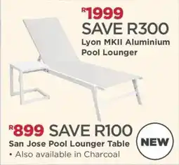 House & Home Lyon MKII Aluminium Pool Lounger offer