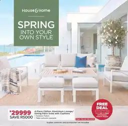 House & Home 4-Piece Chilton Aluminium Lounge/Dining Patio Suite with Cushions offer