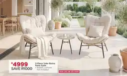 House & Home 3-Piece Yoko Bistro Patio Suite offer