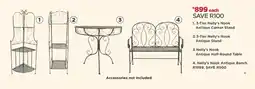 House & Home Nelly's Nook Antique Half-Round Table offer