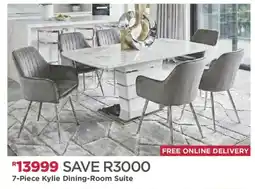 House & Home 7-Piece Kylie Dining-Room Suite offer