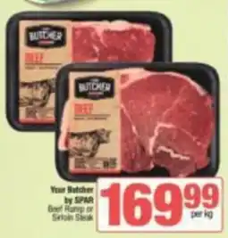 KwikSpar Your Butcher by SPAR Beef Rump or Sirloin Steak offer