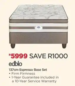 House & Home edblo 137cm Espresso Base Set offer